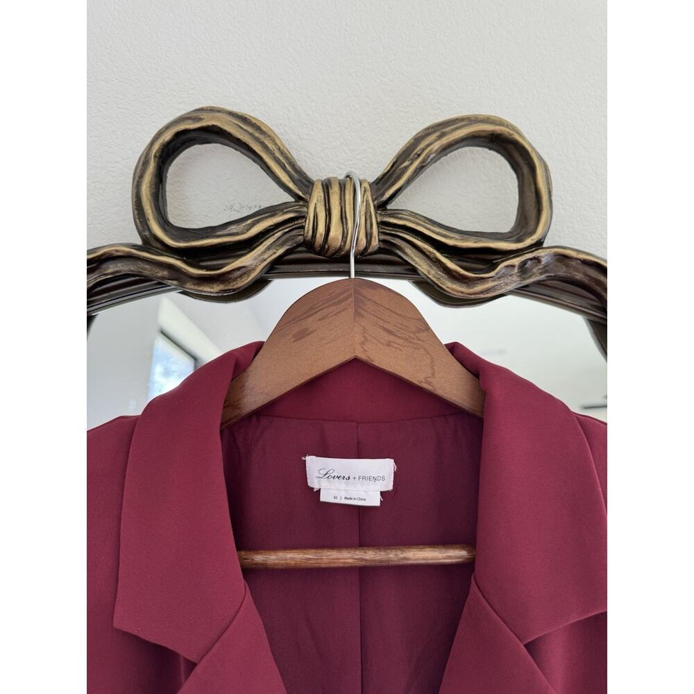 Lovers And Friends Women’s Wade Blazer In Wine Red Size XS - Picture 3 of 7